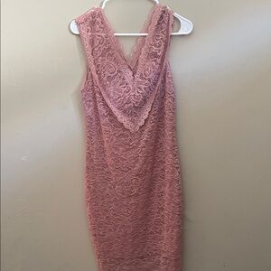 Elegant Lace Pink Dress 5/$50